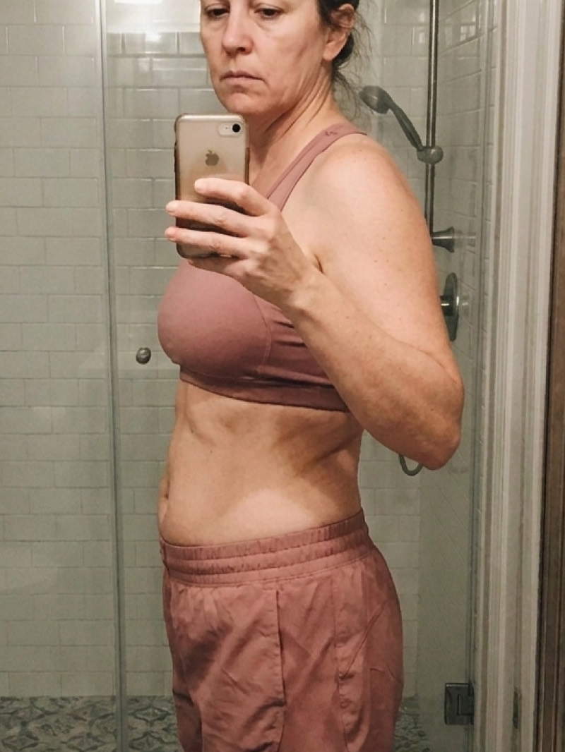 After — flatter stomach